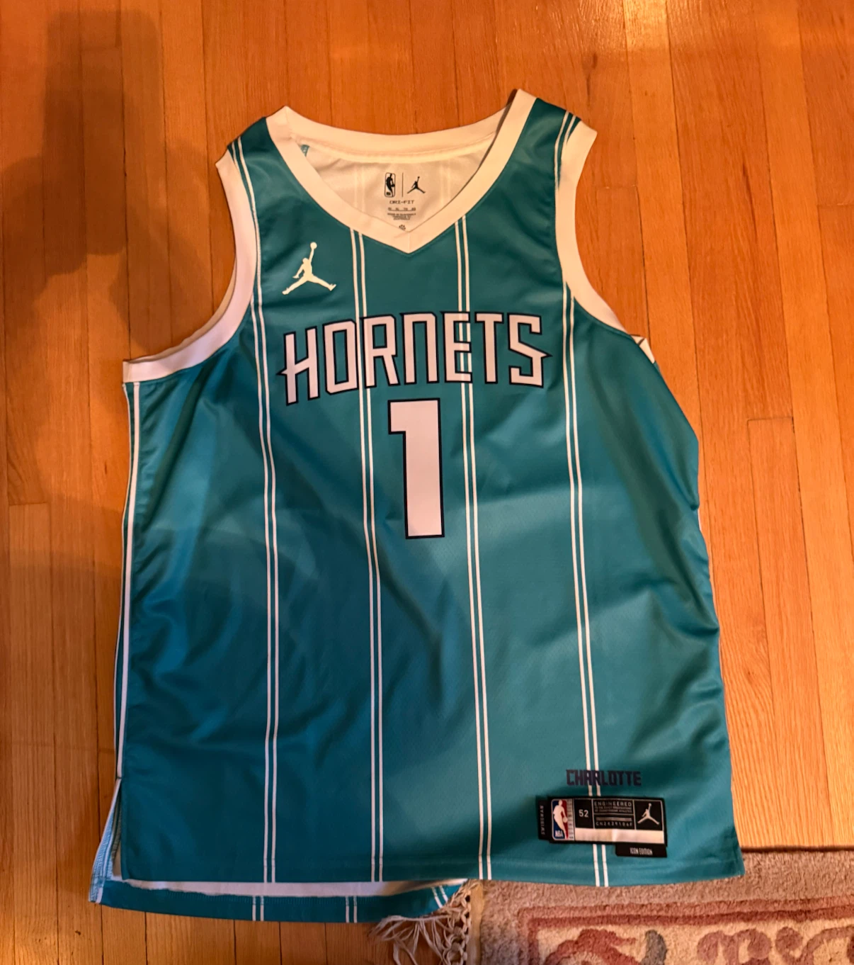 Charlotte Hornets LaMelo Ball Jersey Size 52