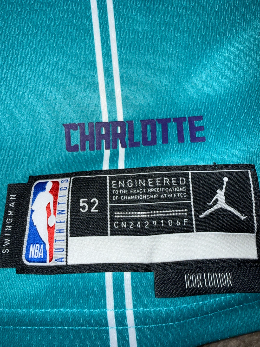 Charlotte Hornets LaMelo Ball Jersey Size 52 - photo 3