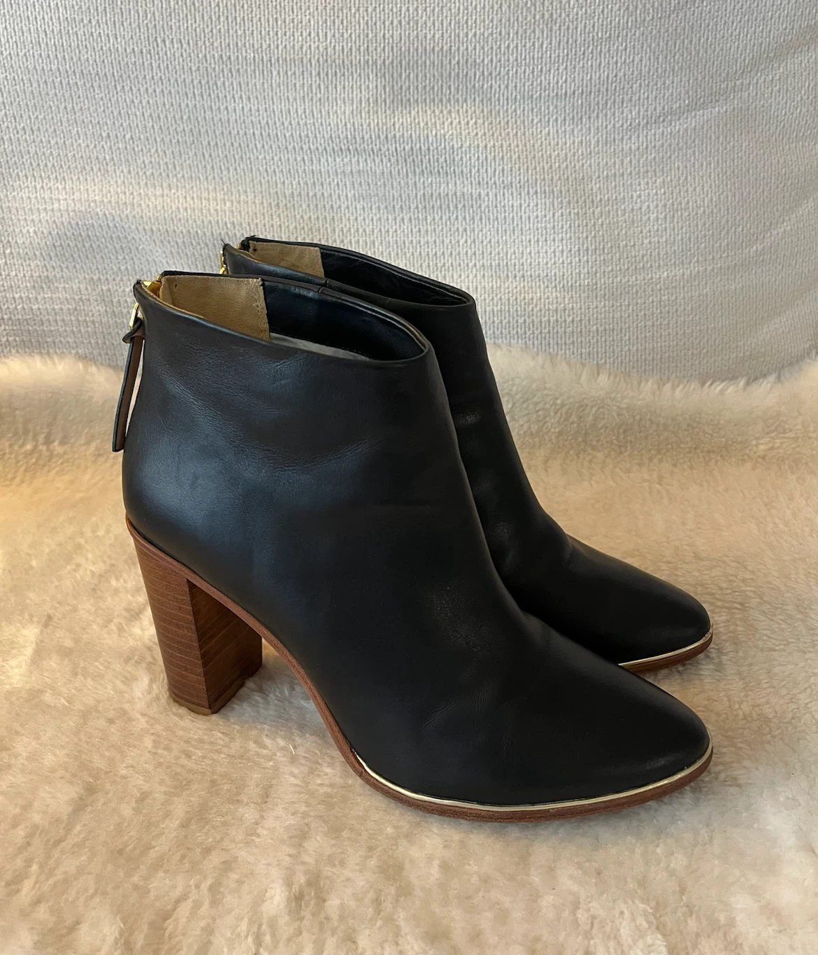 Ted Baker Black Leather Ankle Boots Size 8 - photo 3