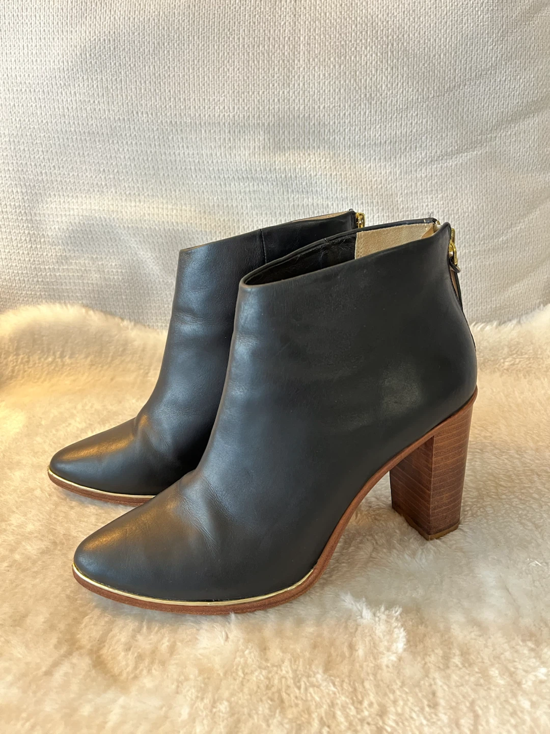 Ted Baker Black Leather Ankle Boots Size 8 - photo 4