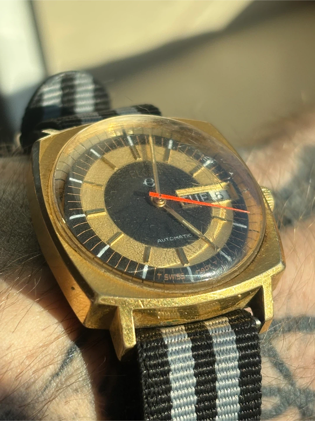 Vintage Elgin Automatic Watch Swiss made gold - photo 3