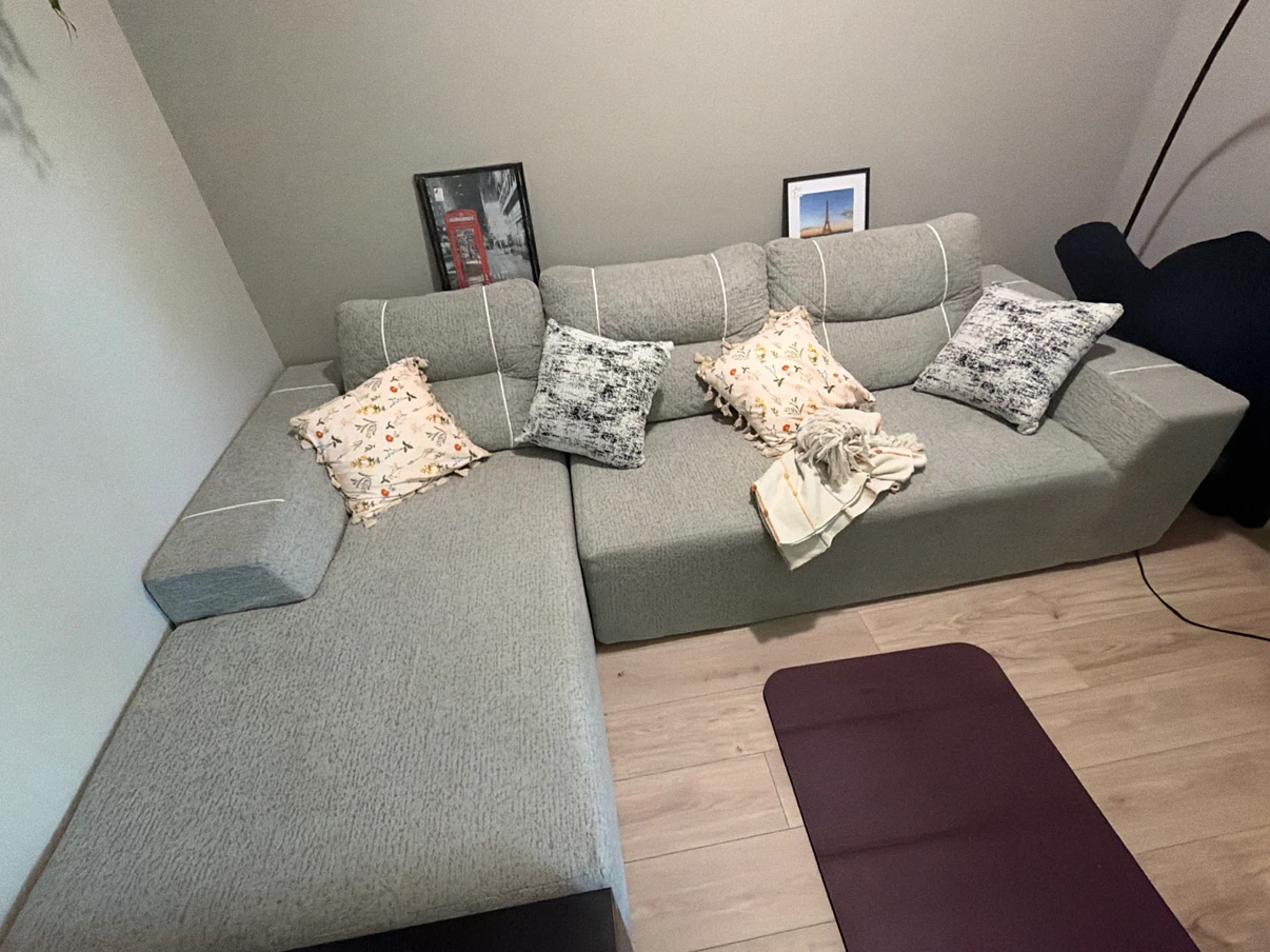 Modern Light Grey Sectional Sofa