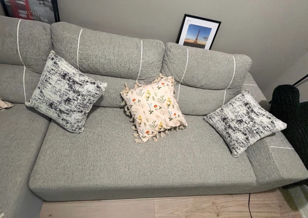 Modern Light Grey Sectional Sofa - photo 3
