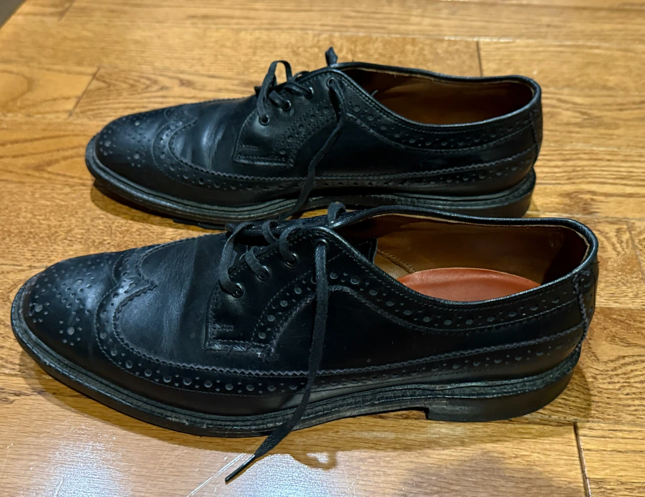 Allen Edmonds Regent Street Black Wingtip Shoes - photo 3