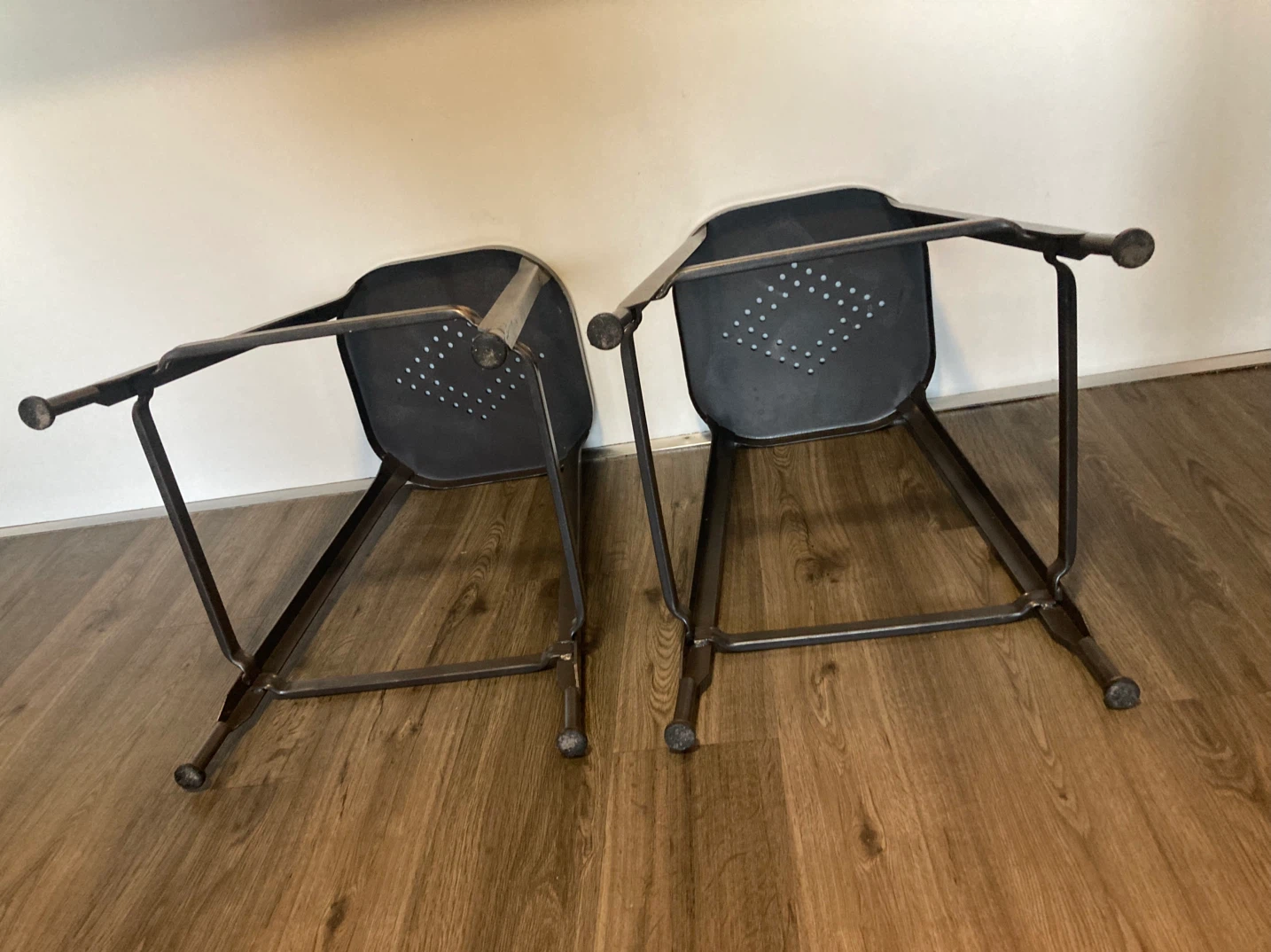 Set of Two Industrial Metal Bar Stools - photo 3