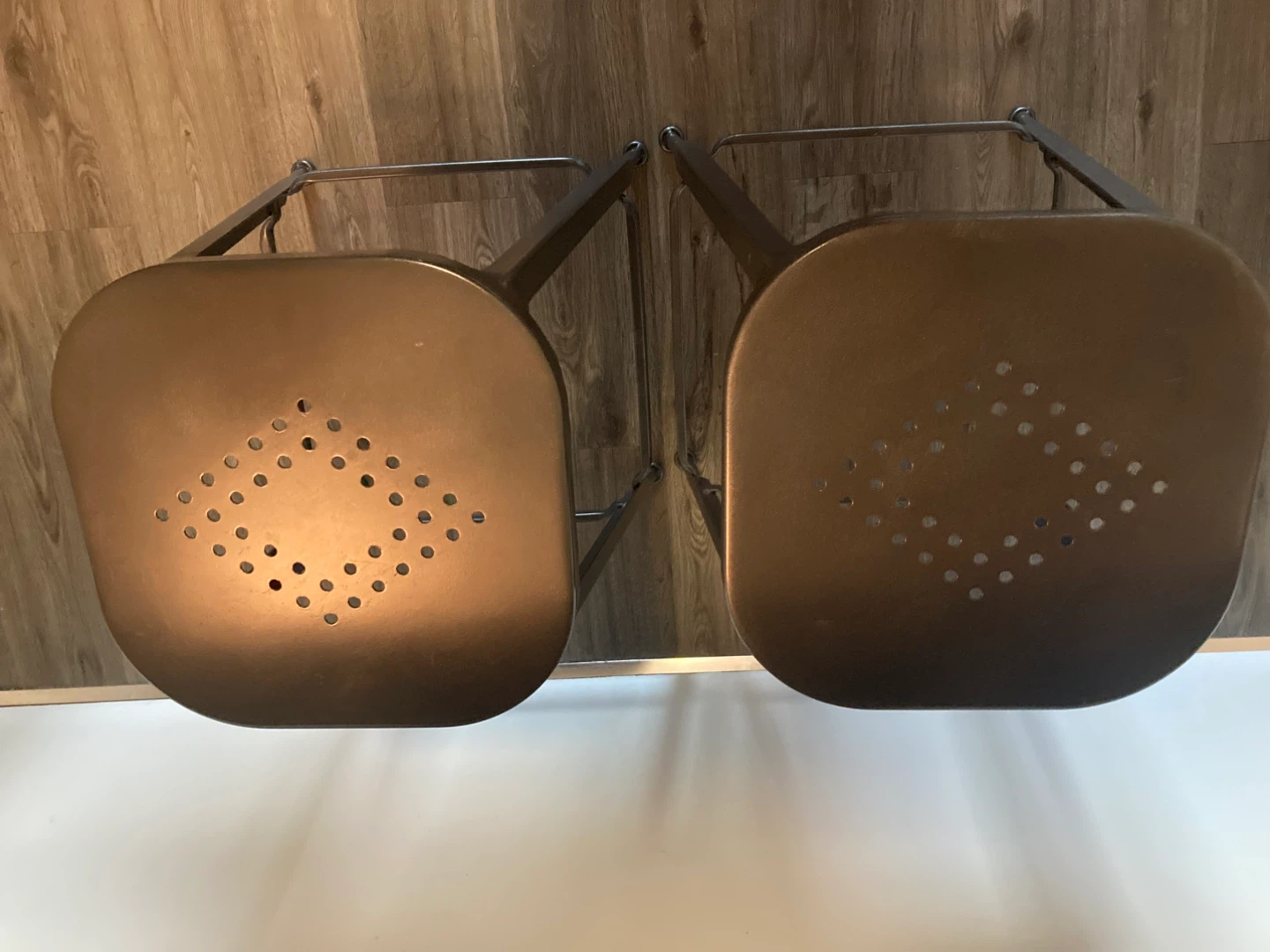 Set of Two Industrial Metal Bar Stools - photo 2