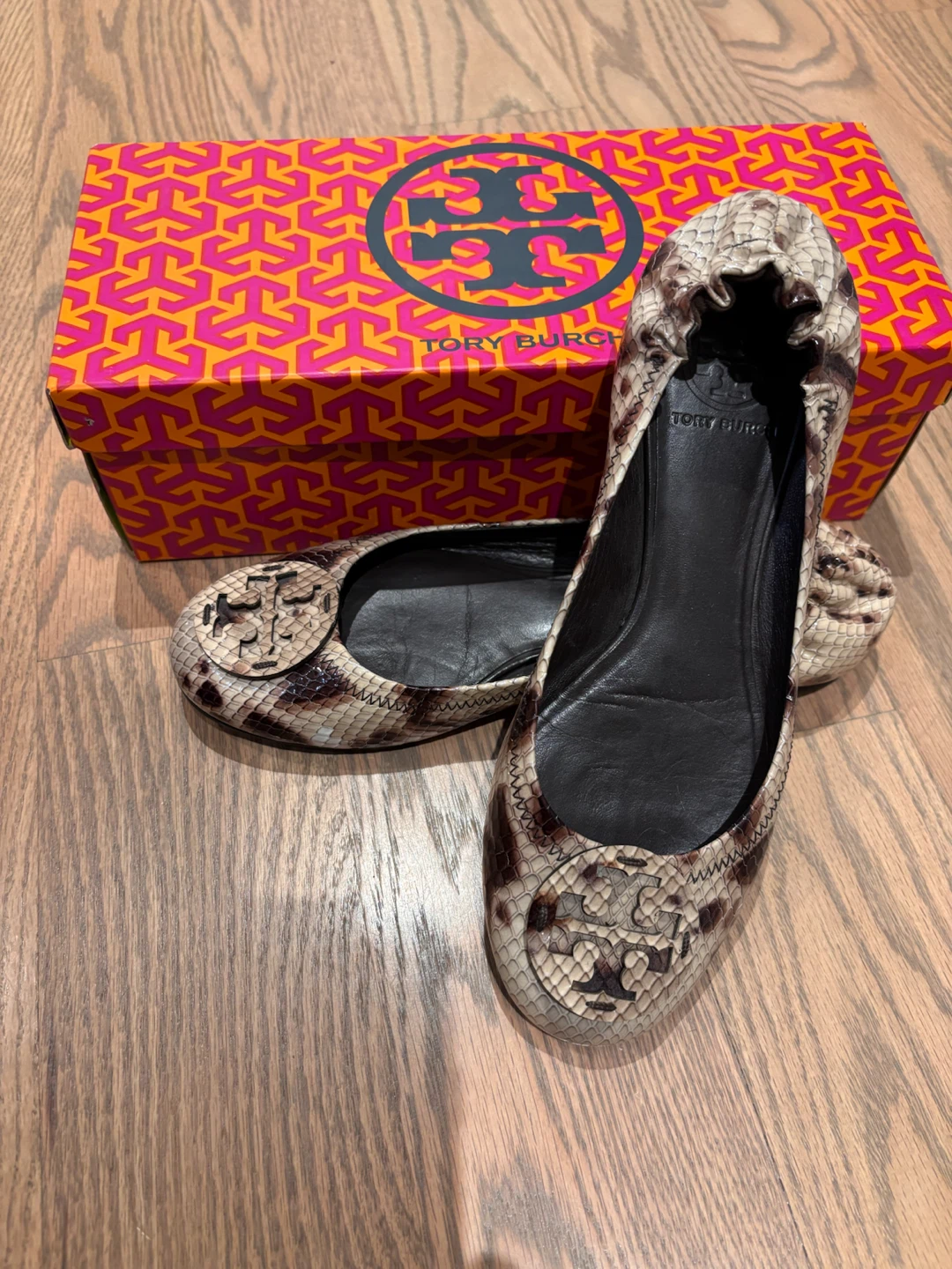 Tory Burch Snakeskin Ballet Flats