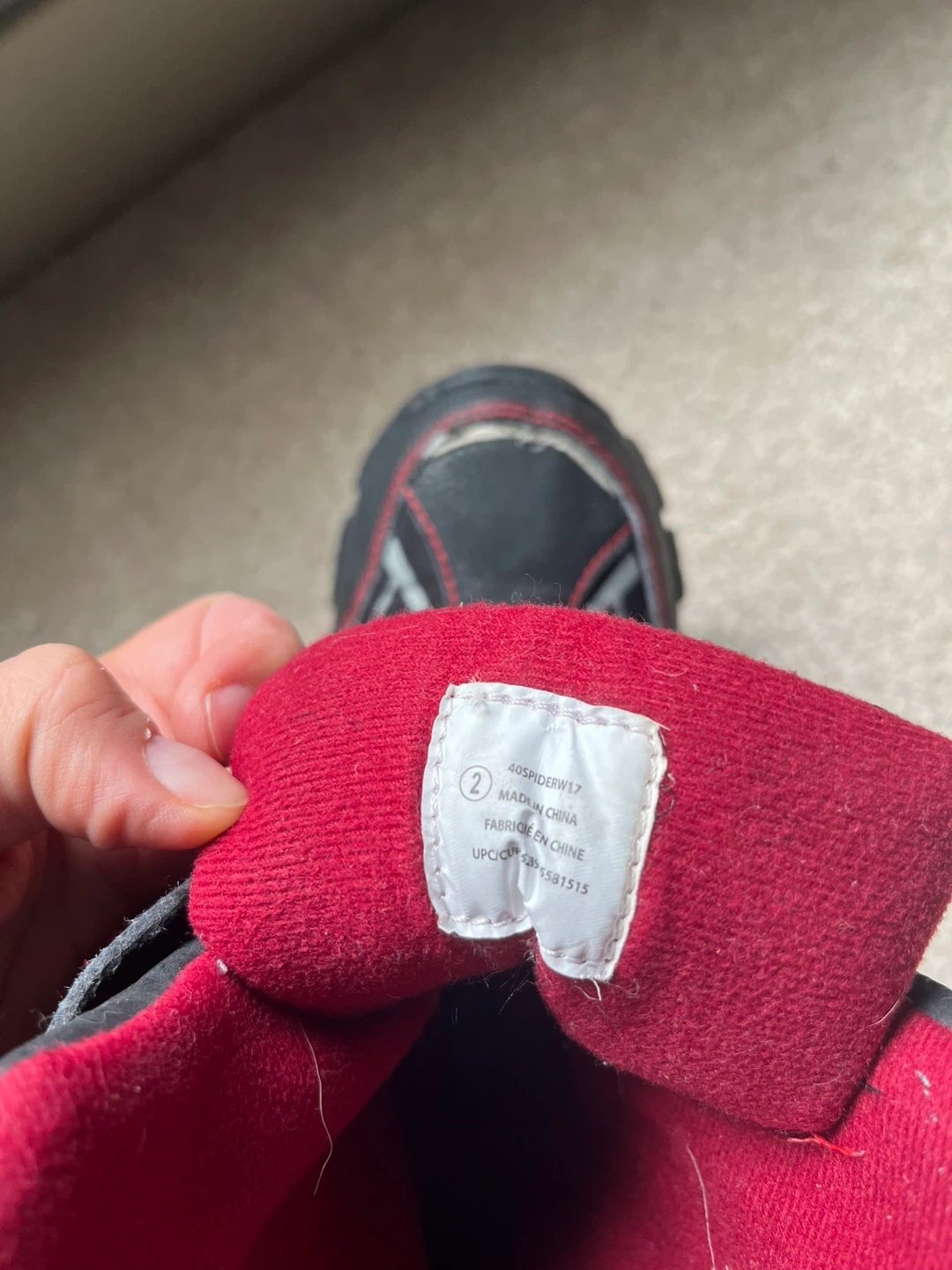 Spider-Man winter boots size 2 - photo 4