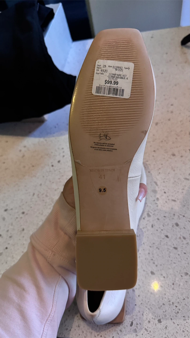 NEW! Angel Alarcón White Leather Flats Size 9.5 - photo 3