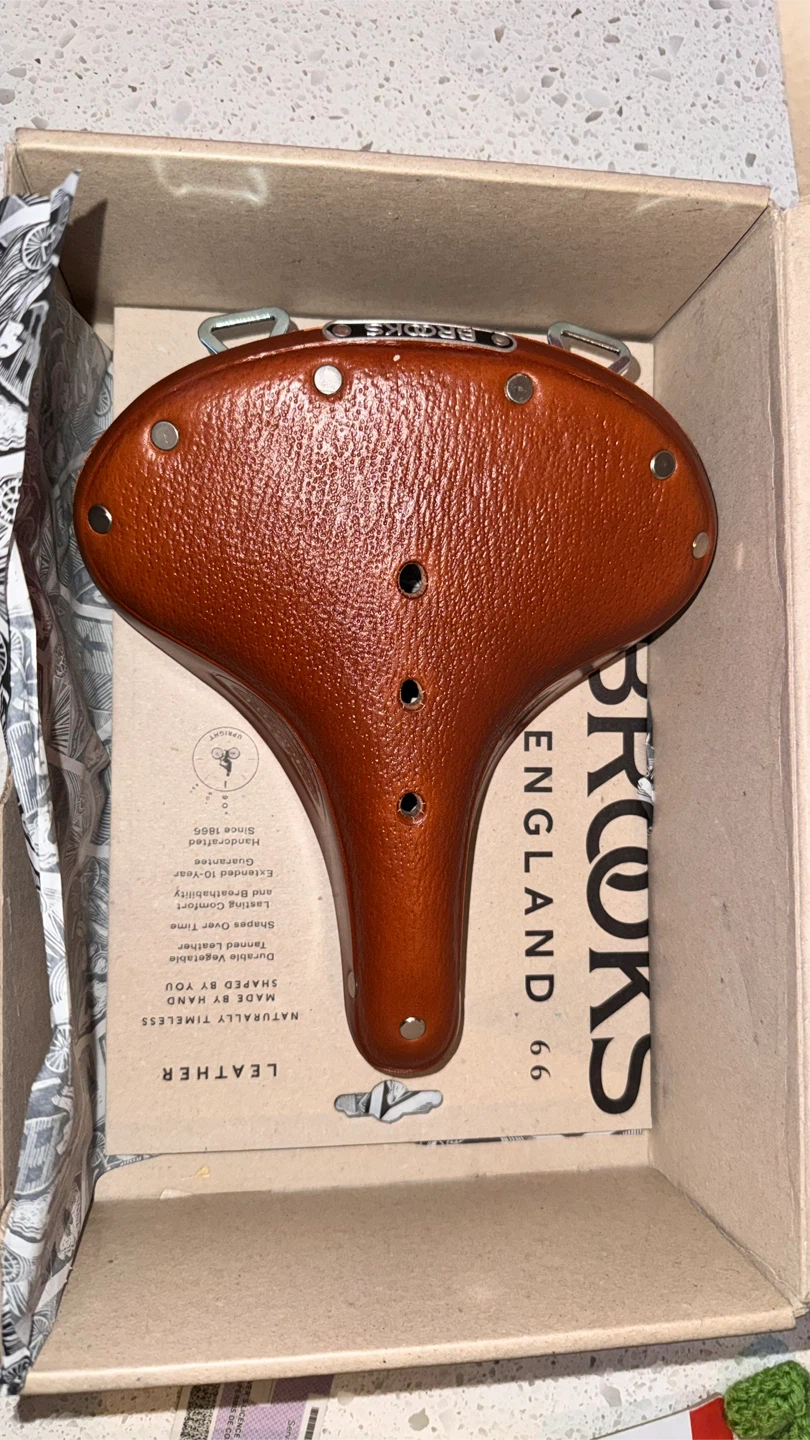 Brooks England B67 Short Honey Leather Saddle