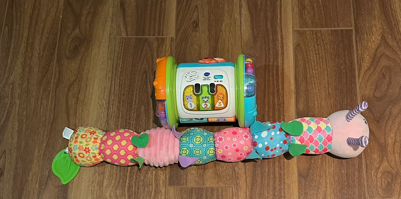 Tummy Time Pack: Discover Roller Drum, Caterpillar & Water Mat