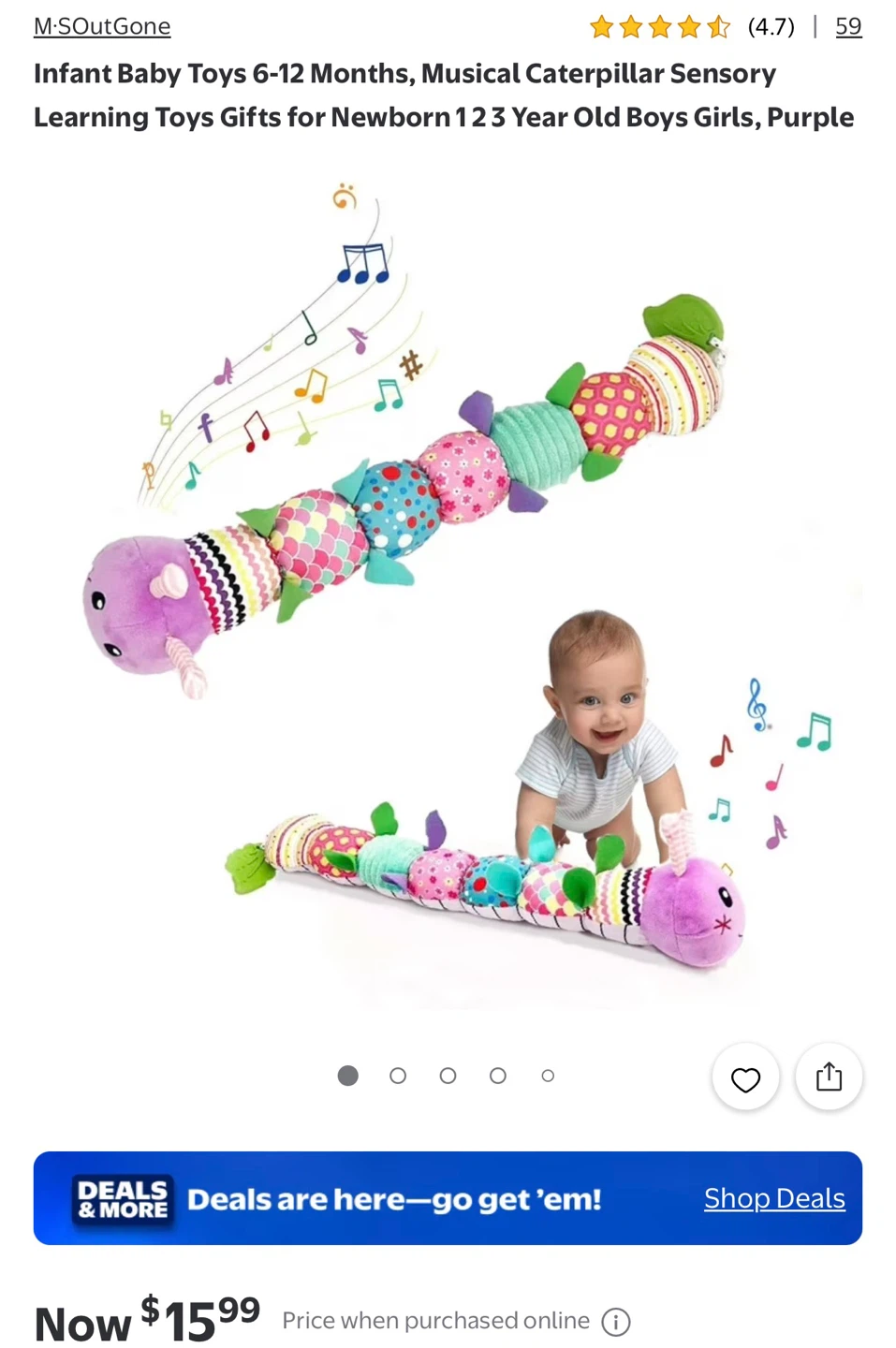 Tummy Time Pack: Discover Roller Drum, Caterpillar & Water Mat - photo 3