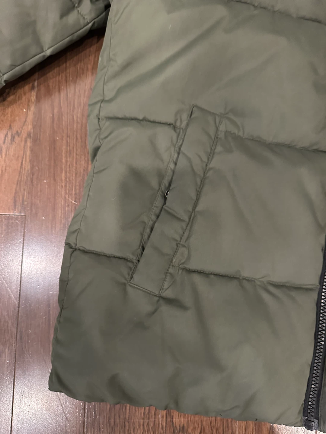 Men’s Jack & Jones Olive Puffer Jacket - Size M - photo 2