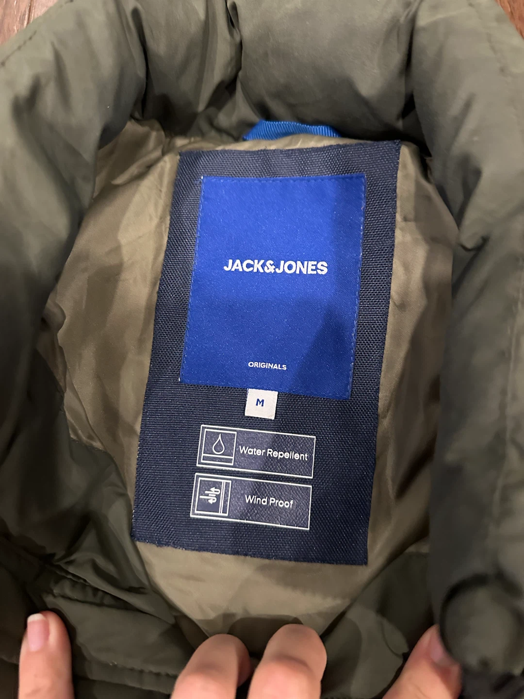 Men’s Jack & Jones Olive Puffer Jacket - Size M - photo 4