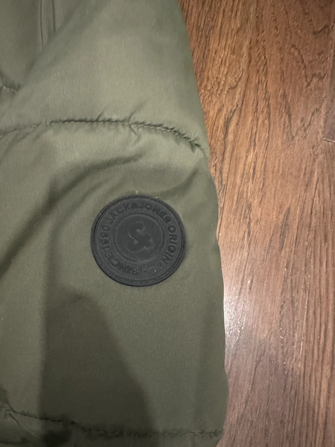 Men’s Jack & Jones Olive Puffer Jacket - Size M - photo 5
