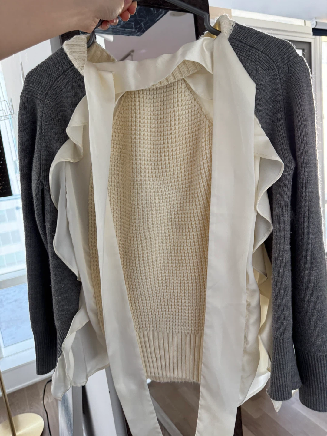 Sacai Layered Knit Sweater - photo 3
