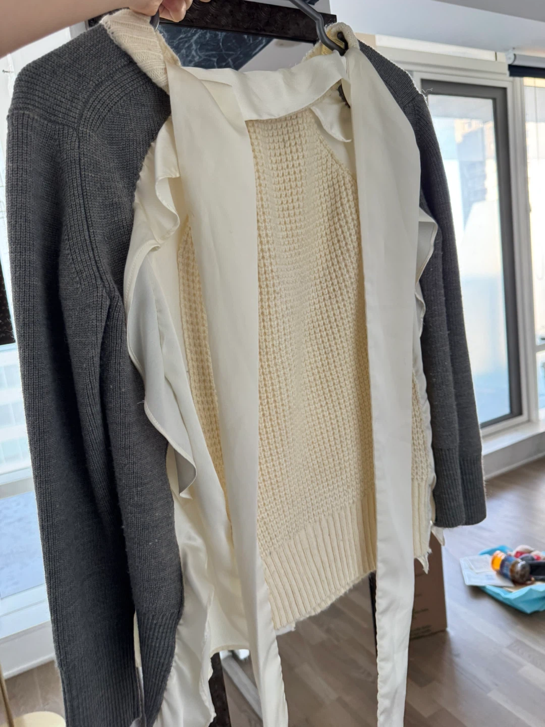 Sacai Layered Knit Sweater - photo 4