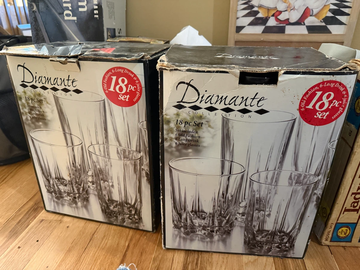 Diamante Collection 18-Piece Glassware Set