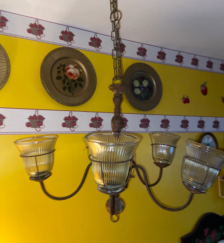 Vintage Rustic Metal Candle Chandelier - photo 2
