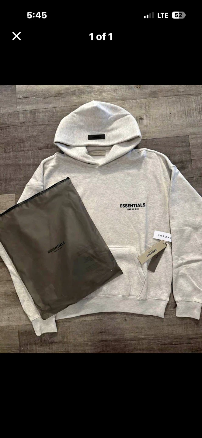 New Essentials Fear of God Grey Hoodie