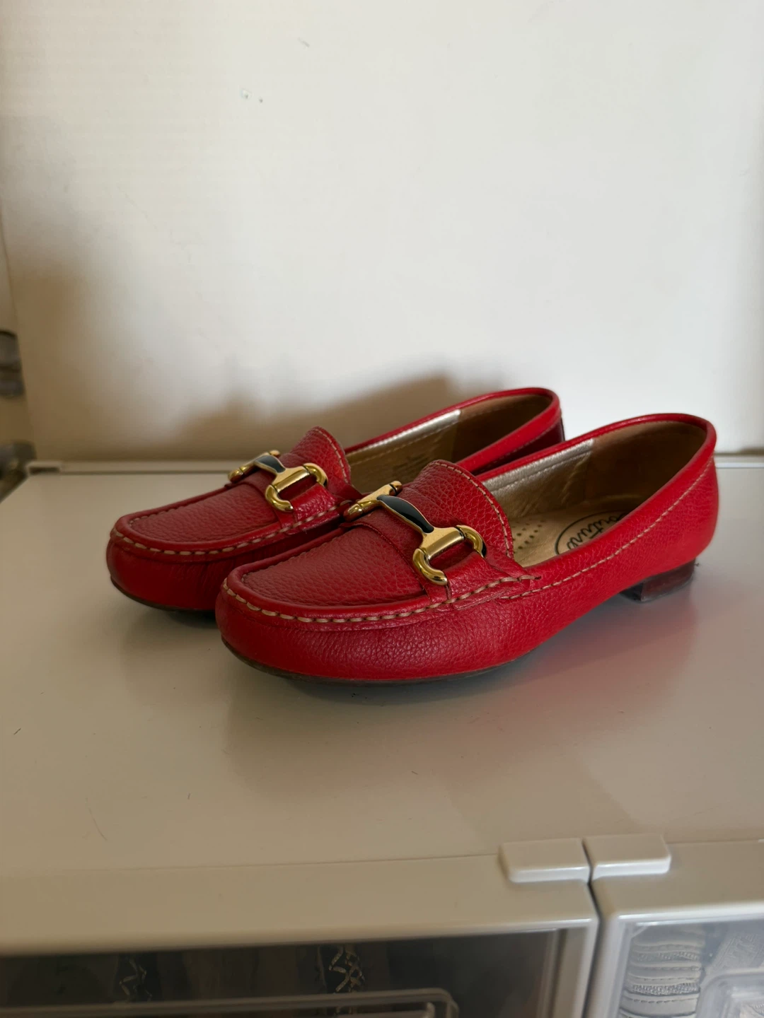 Browns Couture Red Leather Loafers