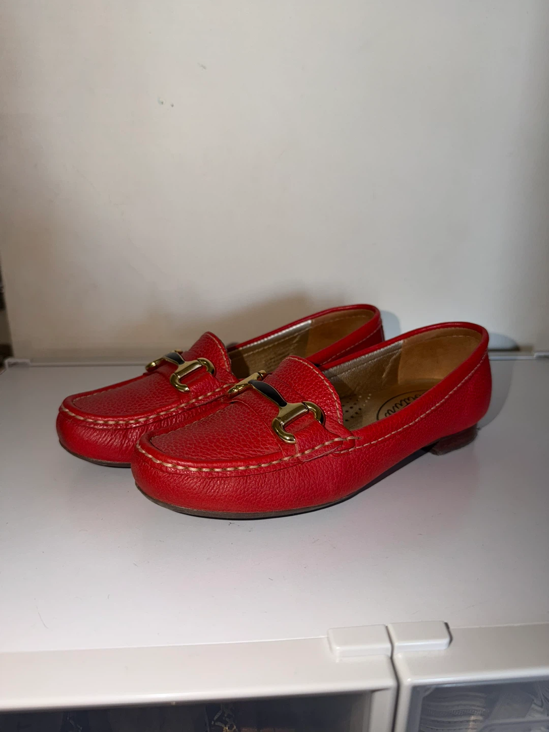Browns Couture Red Leather Loafers - photo 2