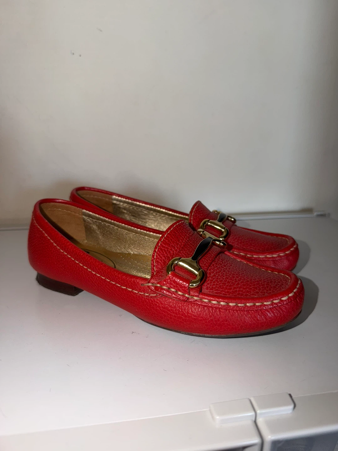 Browns Couture Red Leather Loafers - photo 3