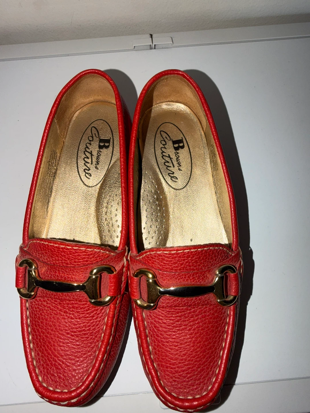 Browns Couture Red Leather Loafers - photo 4