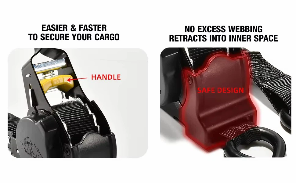 Auto Retractable Ratchet Strap 1500 lbs - photo 5