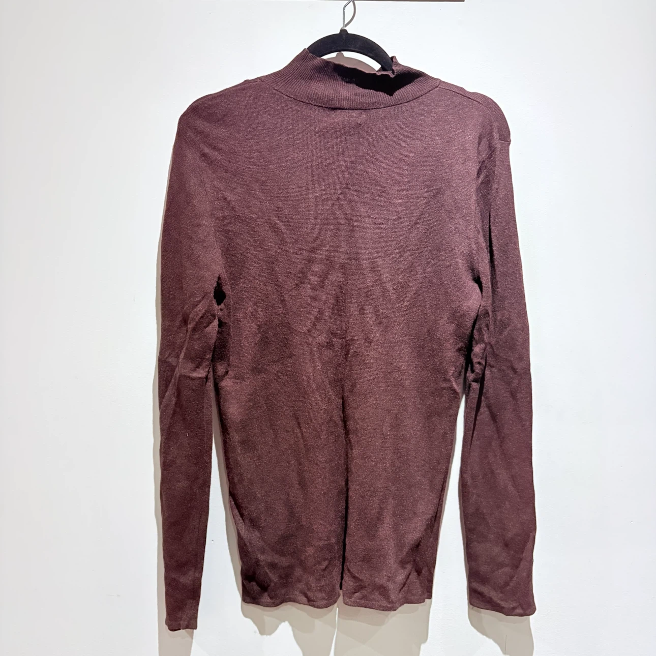 Maroon Mock Neck Long Sleeve Top - photo 2