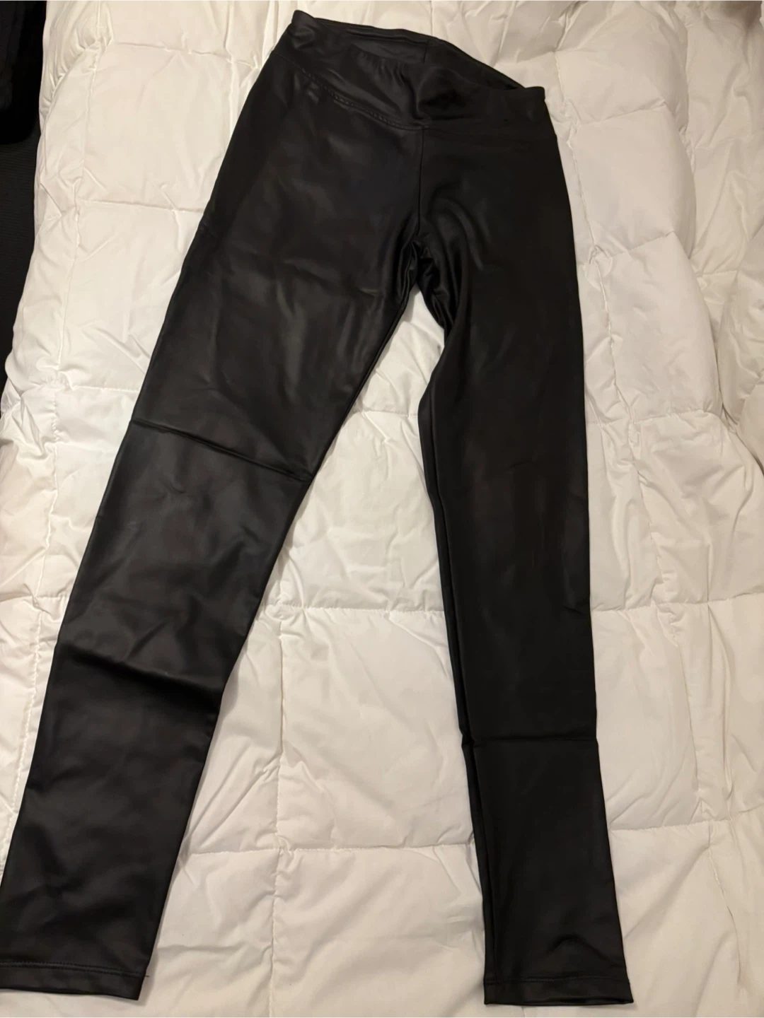 Black Faux Leather Leggings