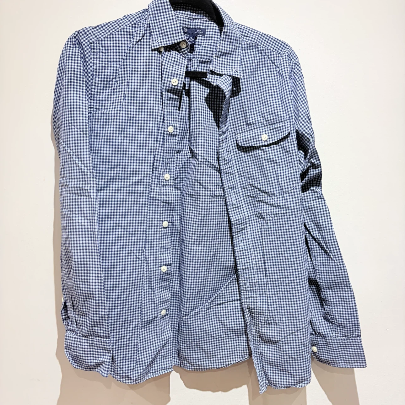 Gap Slim Fit Gingham Shirt Blue/White XS