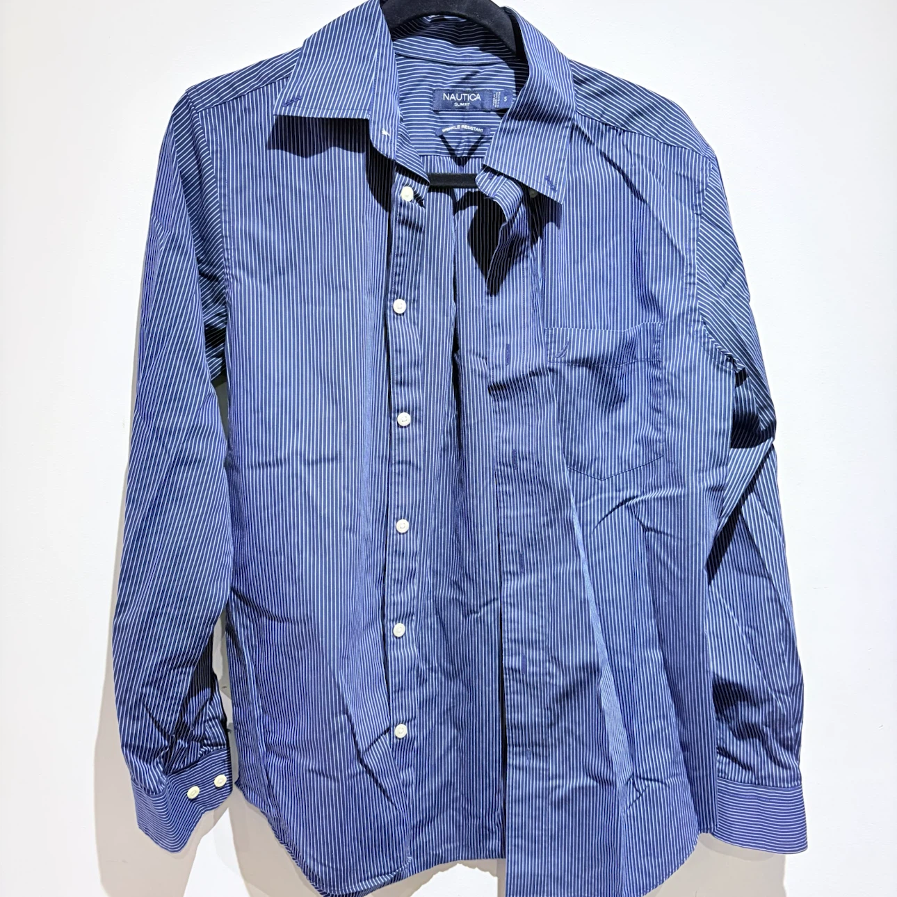 Nautica Blue Striped Shirt