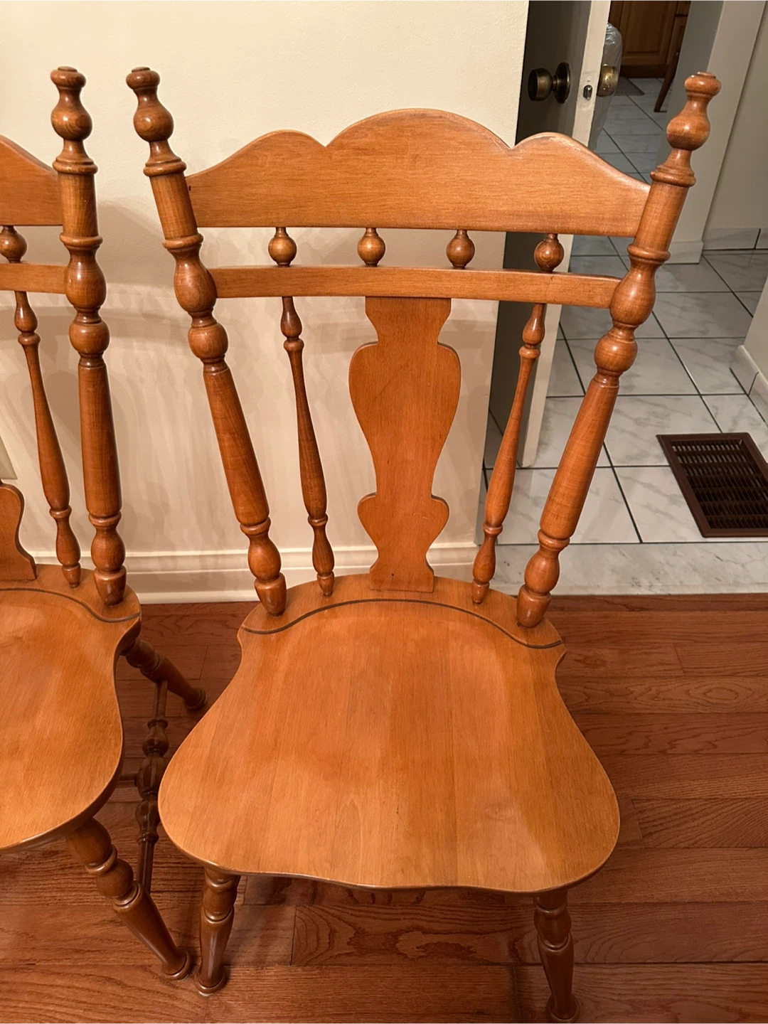 Set of 6 Wooden Dining Chairs - photo 2