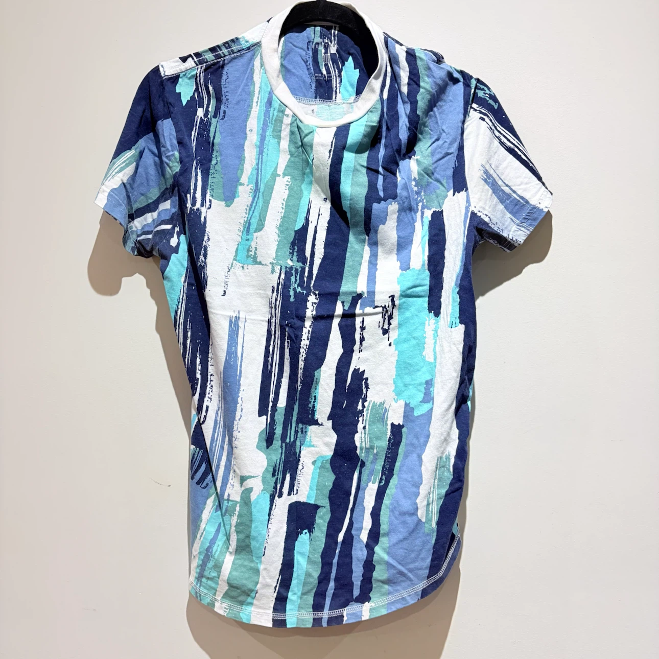 Urban Heritage blue abstract print t-shirt