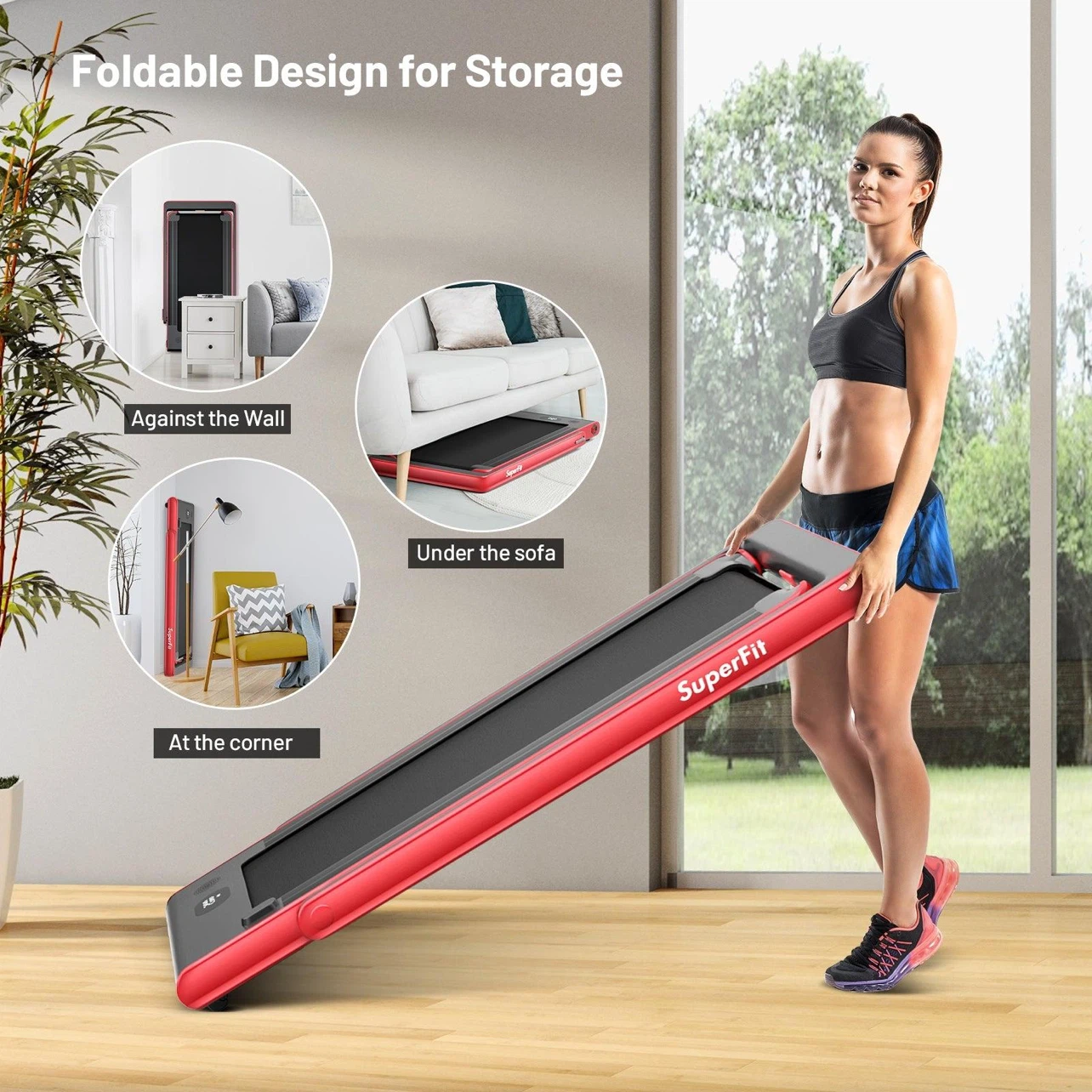 Superfit Folding Treadmill – Brand New – Red - photo 2