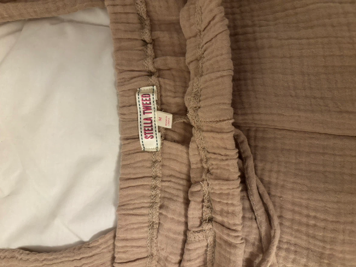 Stella Tweed Tan Gauze Pants - photo 3