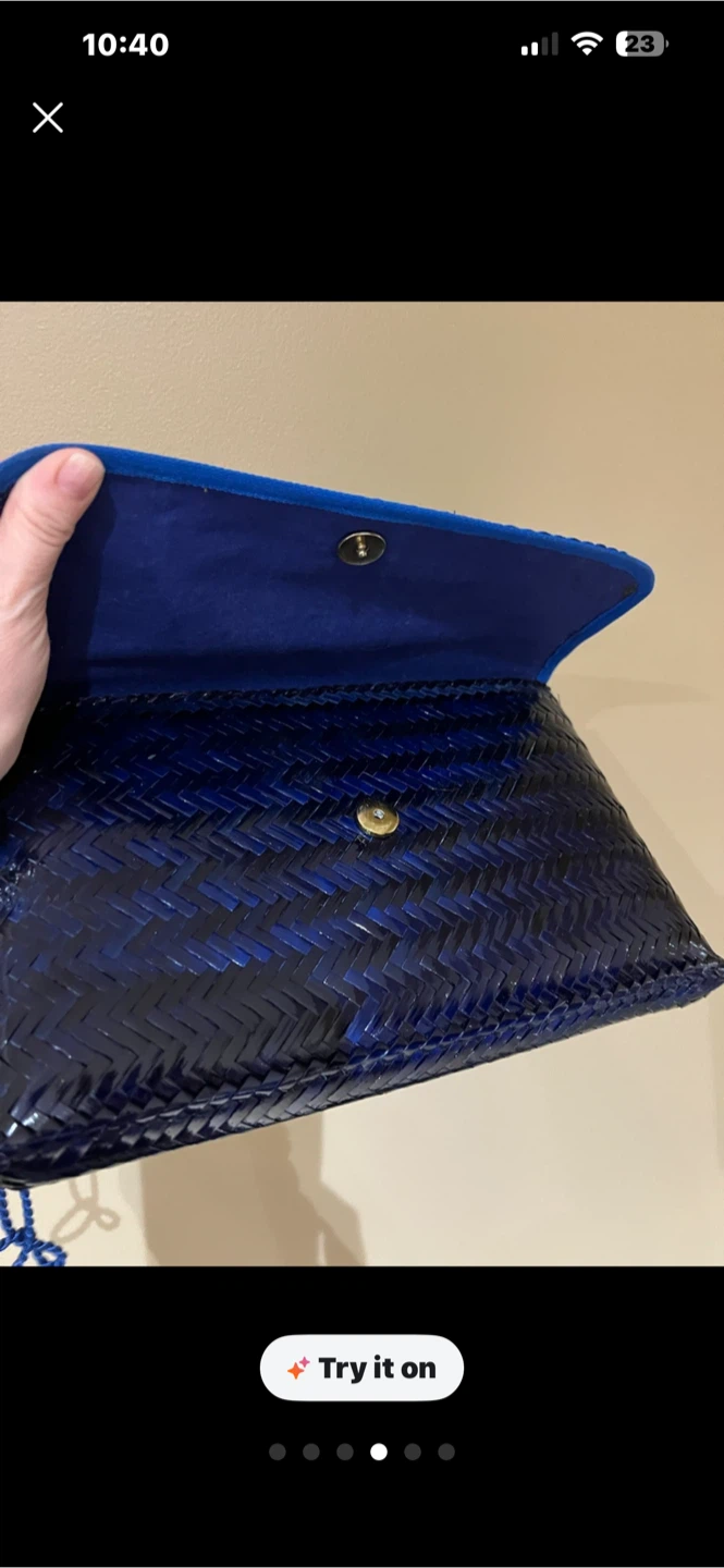 Blue Woven Crossbody Bag - photo 2