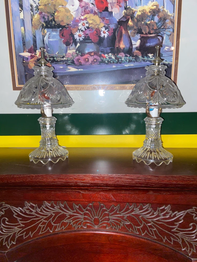Set of Two Vintage Crystal Table Lamps - photo 4
