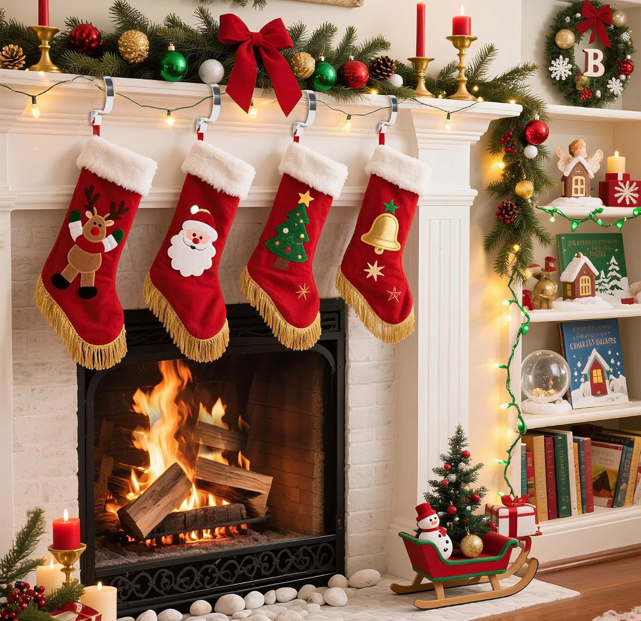 Set of 4 Adjustable Christmas Stocking Holders - photo 2