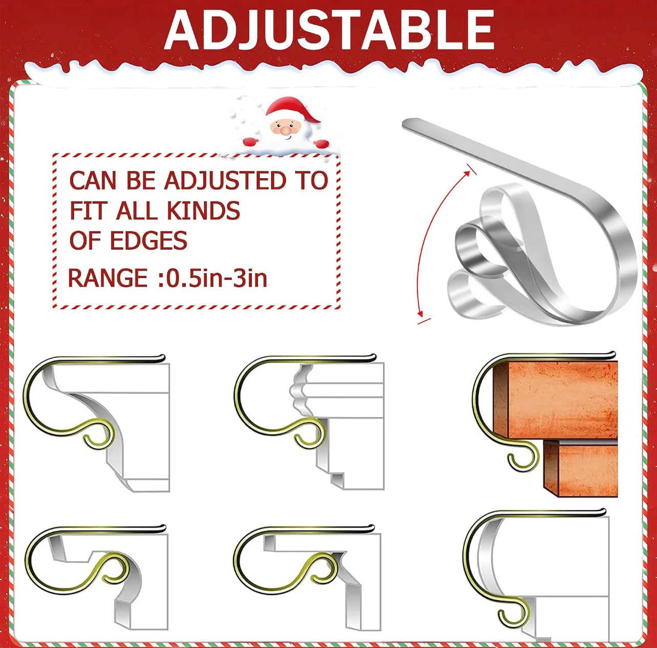 Set of 4 Adjustable Christmas Stocking Holders - photo 4
