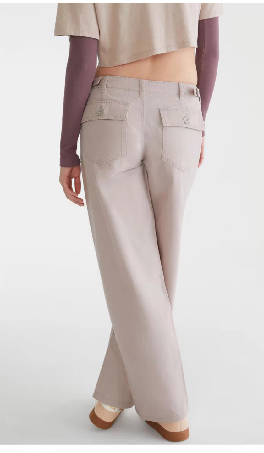 Aeropostale Low Rise Straight Leg Pants Beige - photo 3