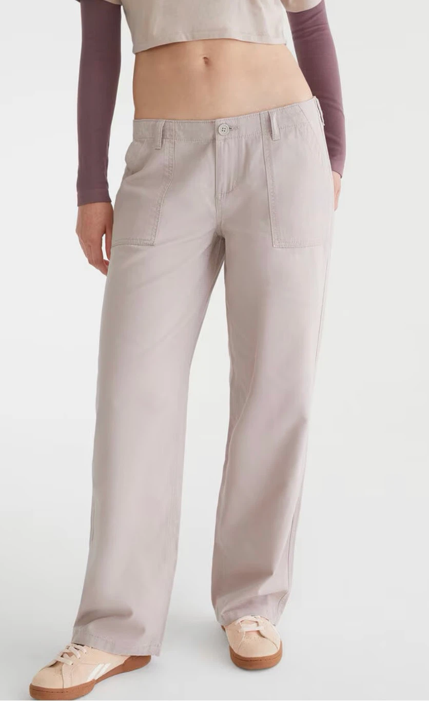 Aeropostale Low Rise Straight Leg Pants Beige - photo 4