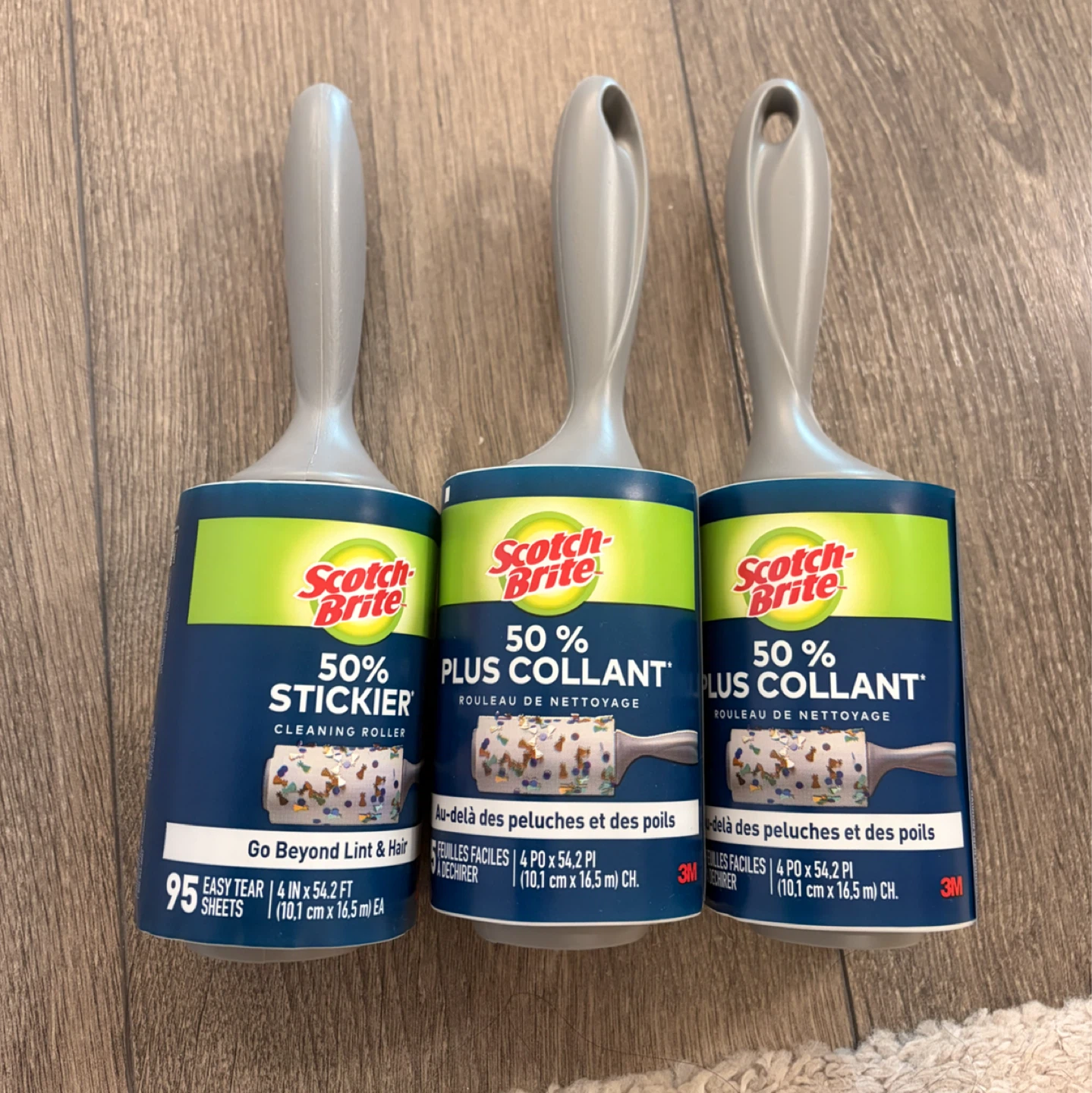 3 Scotch-Brite 50% Stickier Lint Rollers