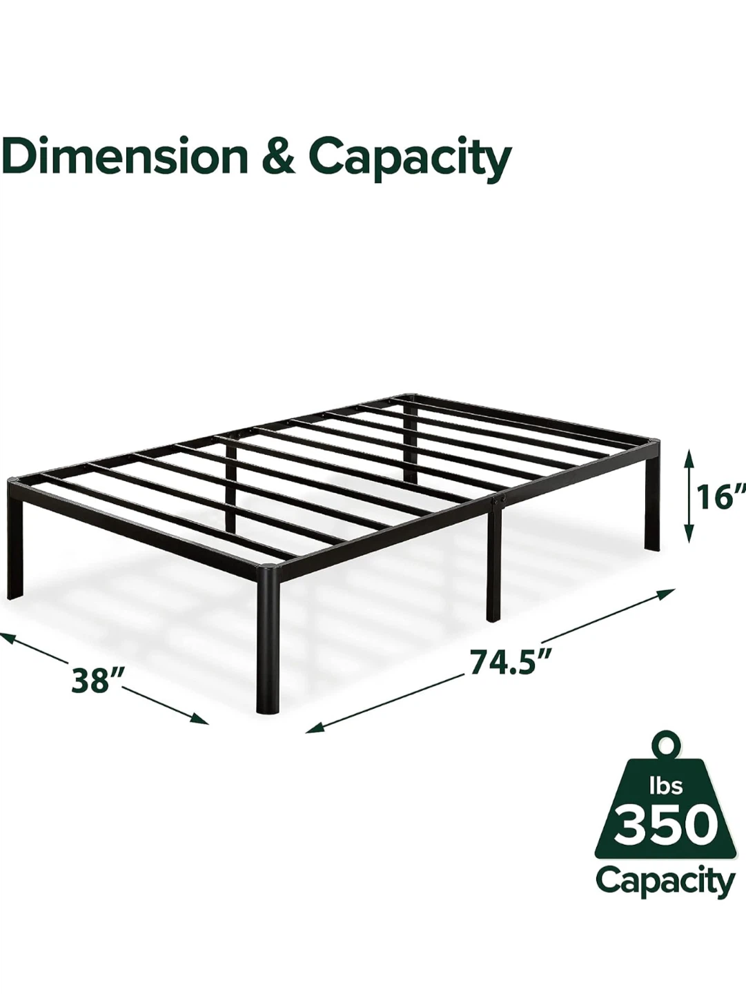 Twin Size Metal Bed Frame
