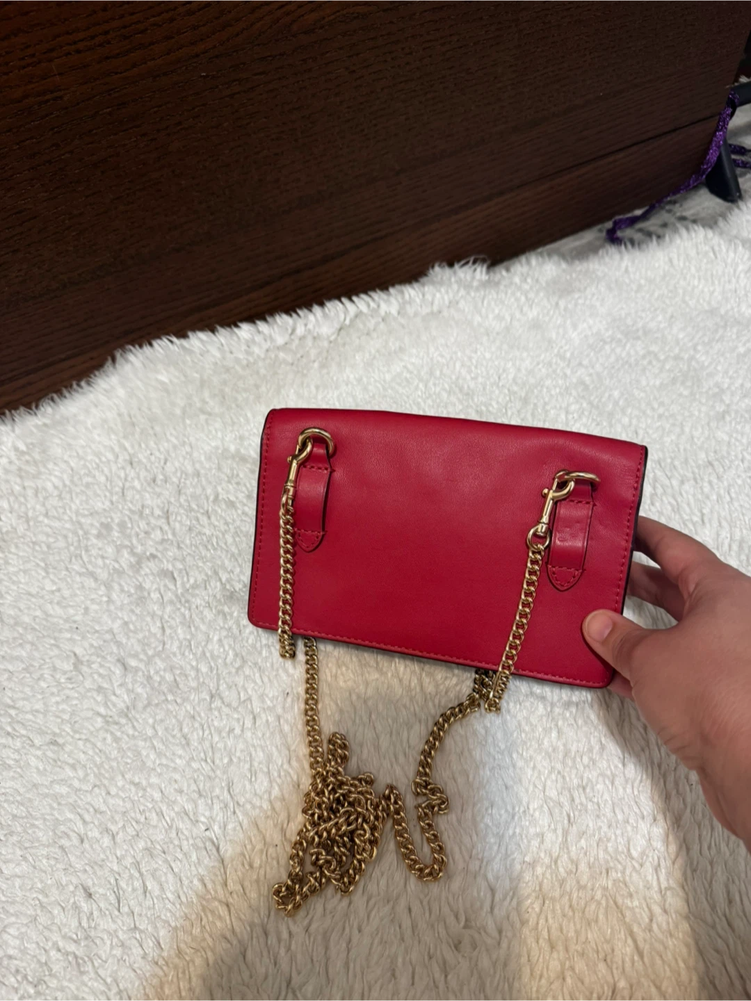 Coach Red and Brown Leather Crossbody Bag - photo 4