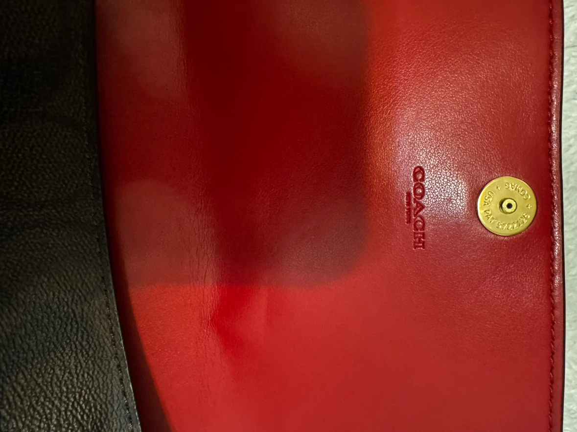Coach Red and Brown Leather Crossbody Bag - photo 5