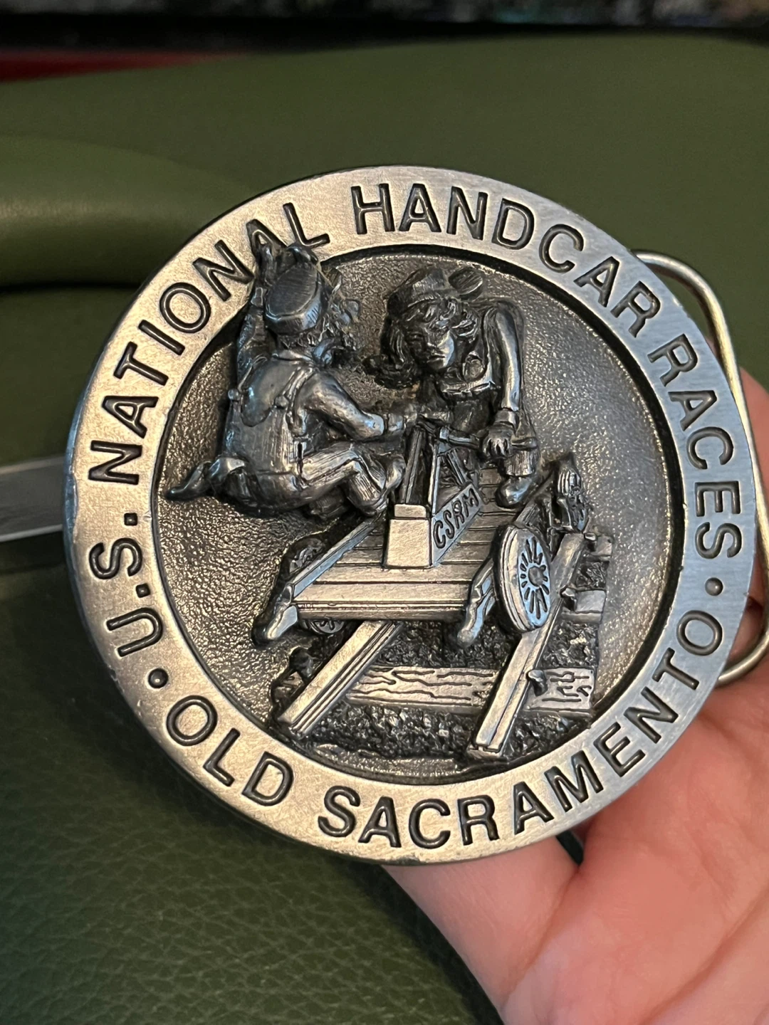 Vintage U.S. National Handcar Races Belt Buckle - photo 5