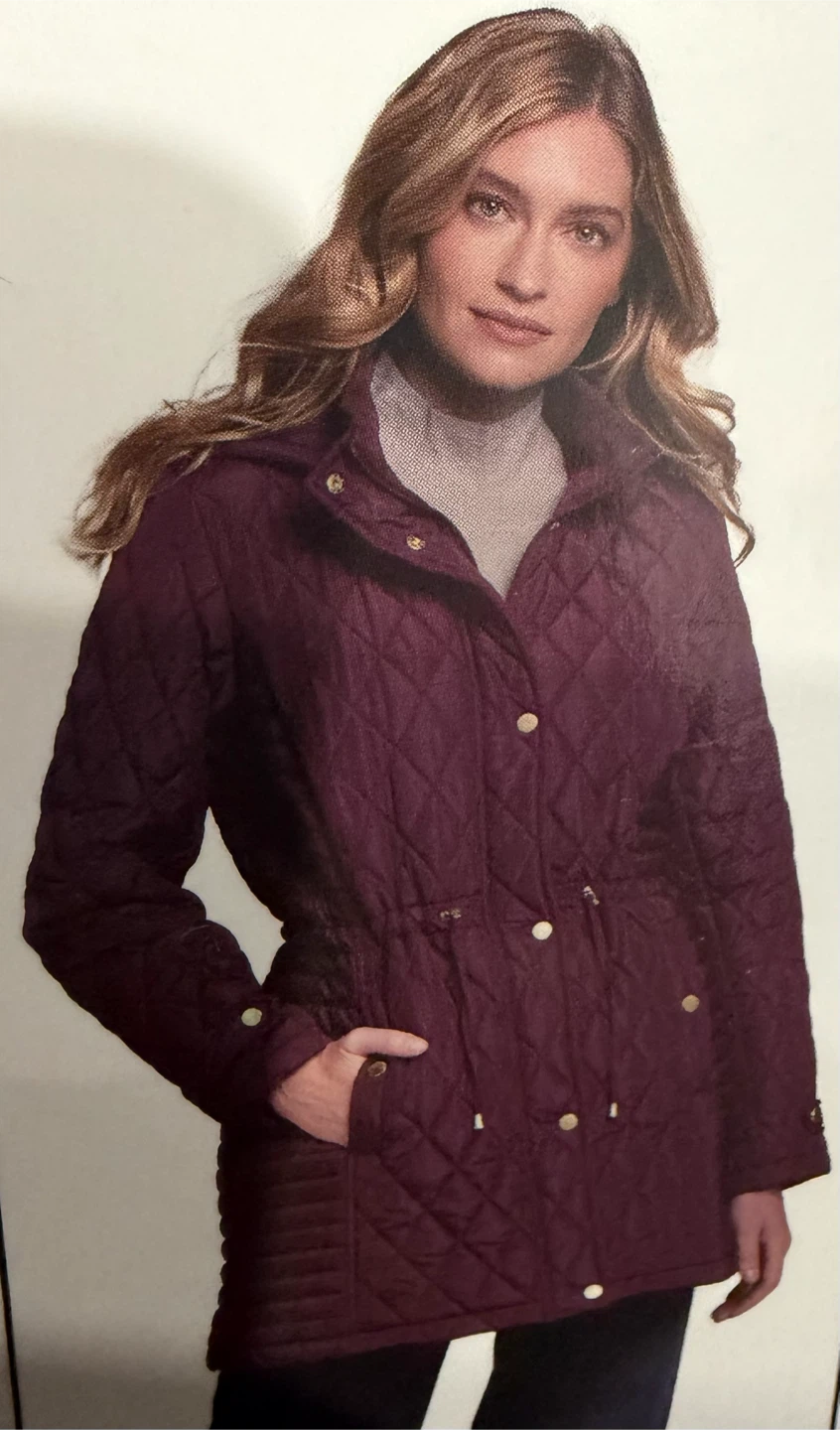Weatherproof Quilted Jacket Burgundy XL/TG