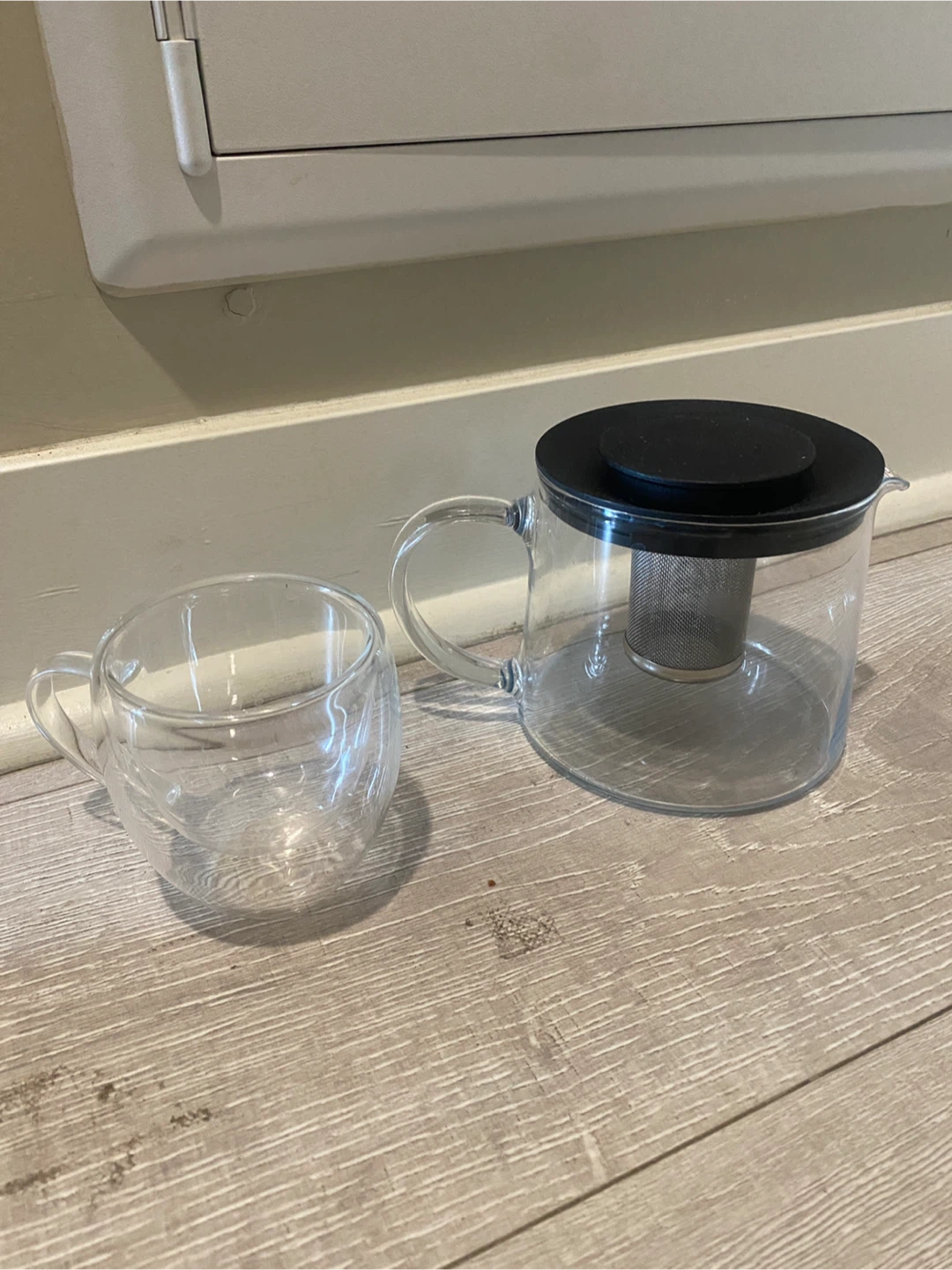 Glass Teapot and Double-Walled Mug Set - photo 3